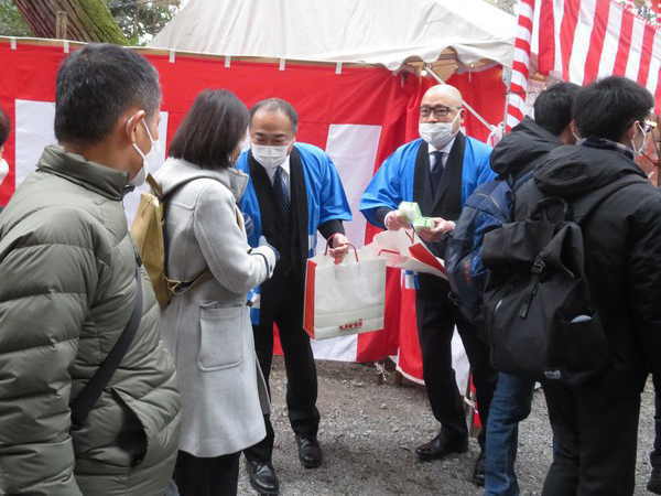 吉田神社節分祭における青年部会e－ＴaxのＰＲ活動